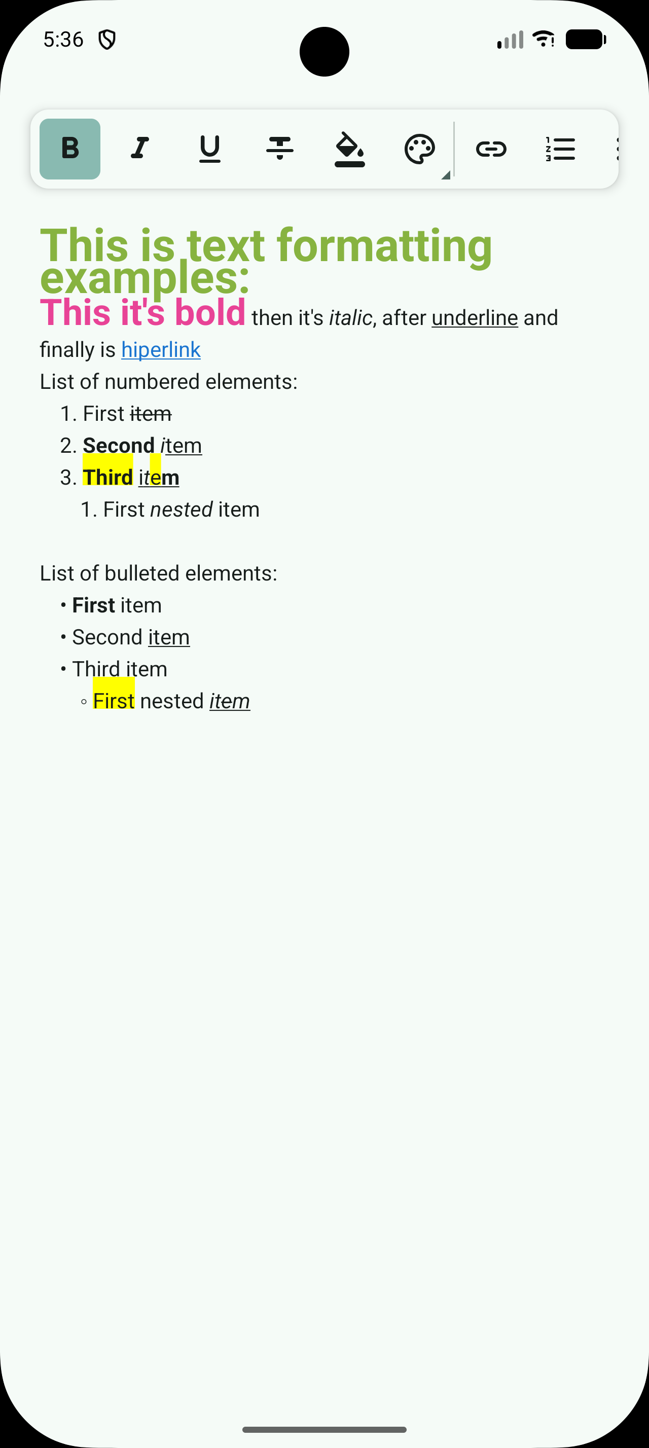 TextKit light theme